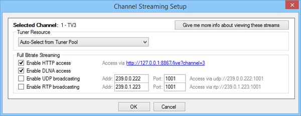 channel streaming setup